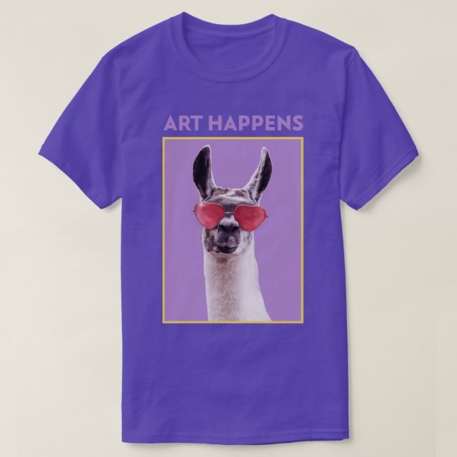 Art Happens Art Llama T-Shirt (Design vorne)