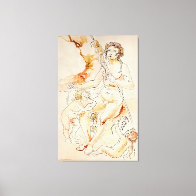 ART - HARRIET DAVIDSOHN - EINE STUDIE: MUTTER KIND LEINWANDDRUCK (Vorderseite)