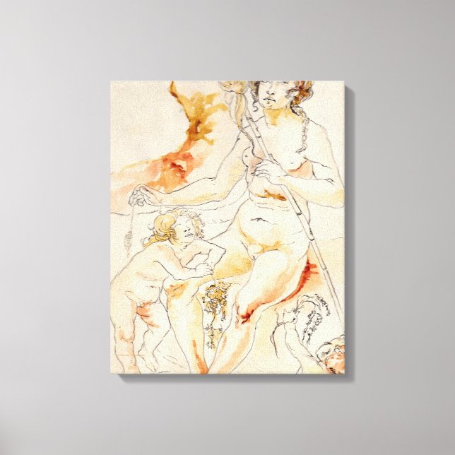 ART - HARRIET DAVIDSOHN - EINE STUDIE: MUTTER KIND LEINWANDDRUCK (Vorderseite)