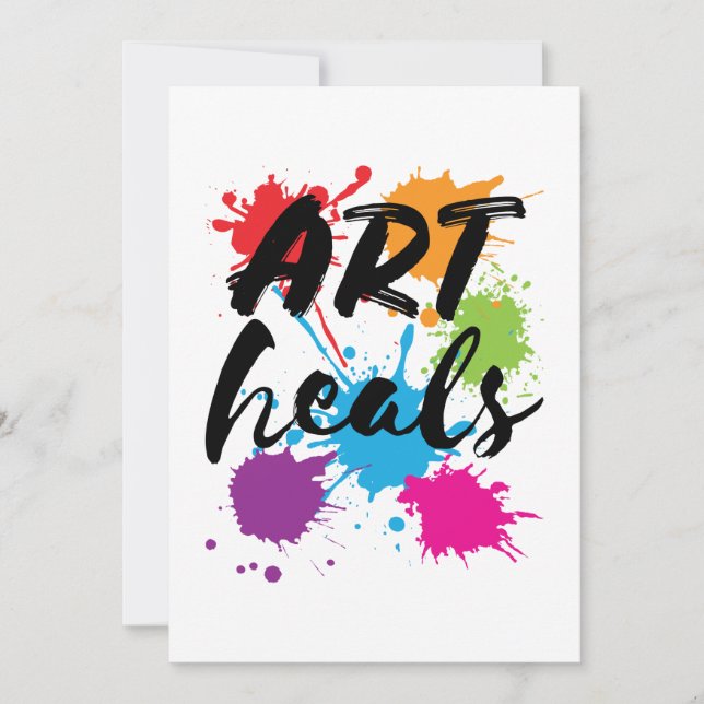 Art Heals Art Therapist Therapie Einladung (Vorderseite)