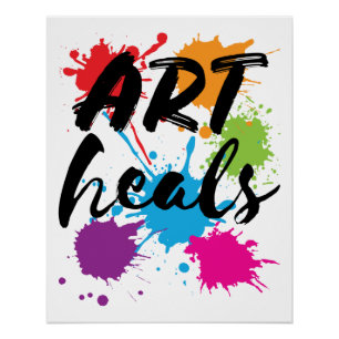 Art Heals Art Therapist Therapie Poster