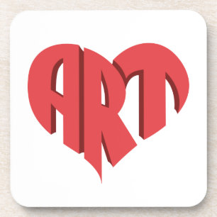 Art Heart Getränkeuntersetzer