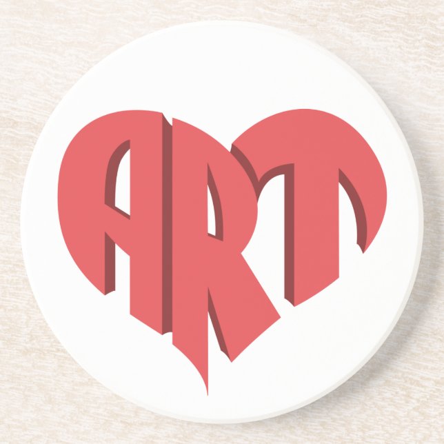 Art Heart Getränkeuntersetzer (Vorne)