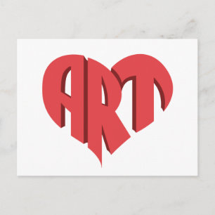 Art Herz Postkarte
