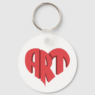 Art Herz Schlüsselanhänger