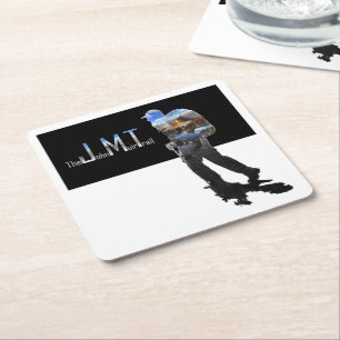 Art - Hiker Silhouette - John Muir Trail Text Rechteckiger Pappuntersetzer