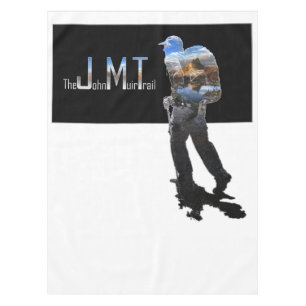 Art - Hiker Silhouette - John Muir Trail Text Tischdecke