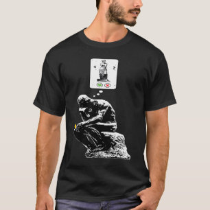 Art History Geek Rodin Thinker Statue Verabred App T-Shirt