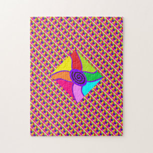  Art in bright dazzling mixed colors and pattern   Puzzle