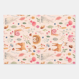 Art in rosa Wrapping Paper Flat Sheet Set 3 Geschenkpapier Set