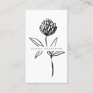 Art Ink Minimalistische Blume Botanisch Terminkarte
