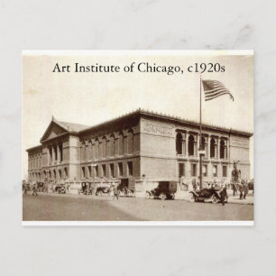 Art Institute of Chicago, um 1920er Vintag Postkarte
