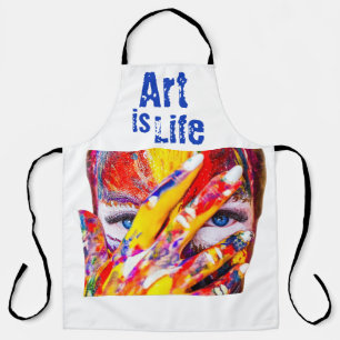 Art is Life Artist Paint Colorful Design Craft Schürze