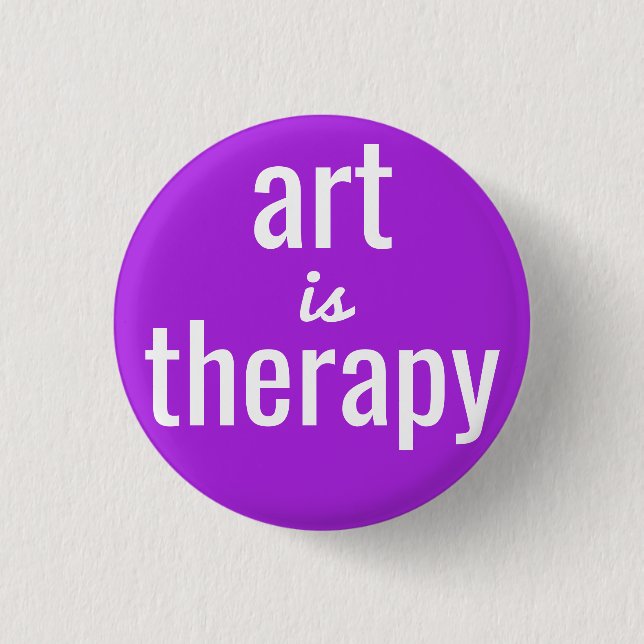 Art is Therapy Lila Button Button (Vorderseite)