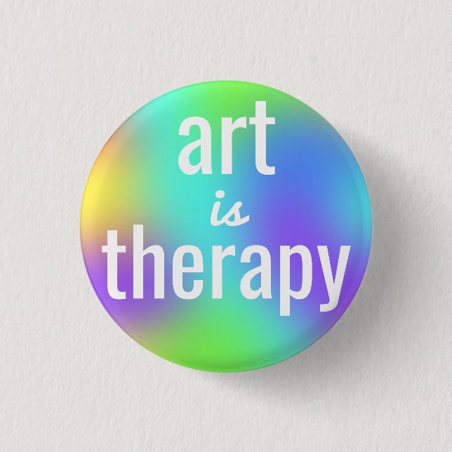 Art is Therapy Multicolor Button Button (Vorderseite)