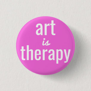 Art is Therapy Pink Button Button