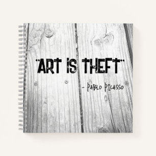 ART IST DAS Pablo Picasso Zitat Notizbuch