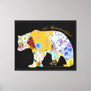 Art It's Offiziell Bear #0033d - A MicaelsonEffect Leinwanddruck