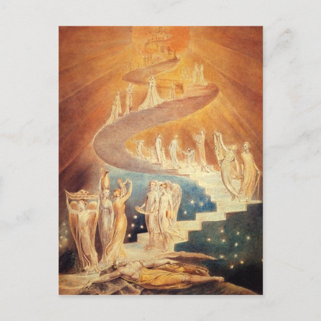 Art Jacobs ladder William Blake Postkarte (Vorderseite)