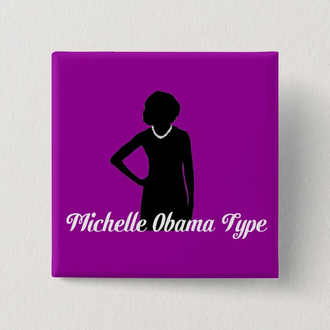 Art Knopf, Amethyst Lila Michelle Obama Button (Vorderseite)