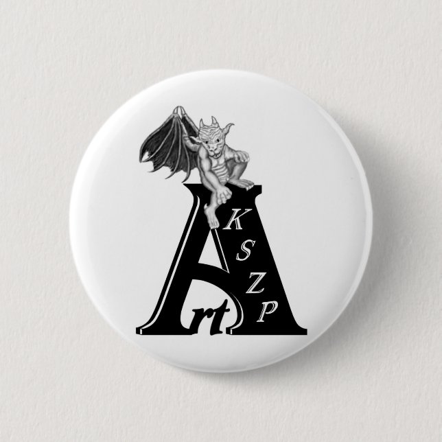 Art KSZP Logo mit Golem Gargoyle Button (Vorderseite)