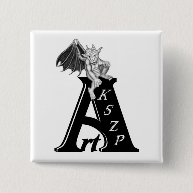 Art KSZP Logo mit Golem Gargoyle Button (Vorderseite)