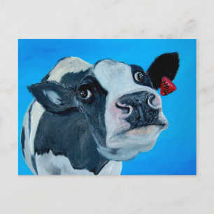 Art Kuh nosey Postkarte