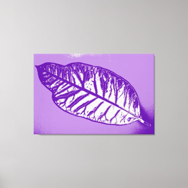 Art Leaf Lila Herbst Leinwanddruck (Vorderseite)