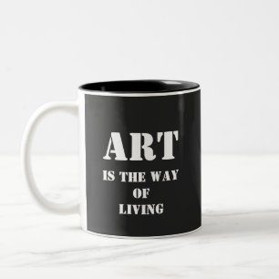 Art Lover Artist Maler Geschenk Zweifarbige Tasse