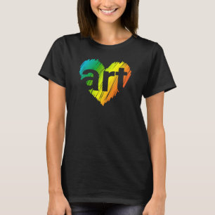 Art Lover, Big Heart mit Wort Kunst, kreative Kuns T-Shirt