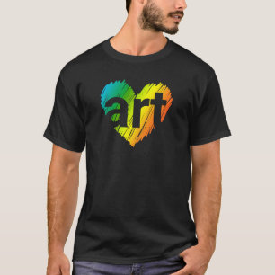 Art Lover, Big Heart mit Wort Kunst, kreative Kuns T-Shirt