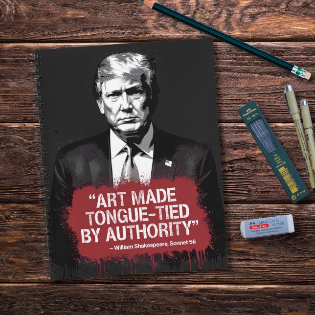 Art Made Tongue-Tied Shakespeare Quote Graffiti Notizbuch (Von Creator hochgeladen)