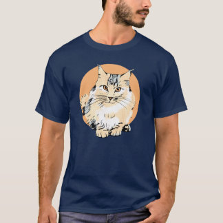Art Main Coon Cat Grafikdesign Oversifiziert T-Shirt