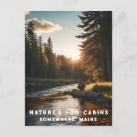 *~* Art Man Fishing Stream Nature AP49