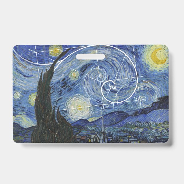  Art Meets Math, Van Gogh trifft Fibonacci Card Ausweis (Vorderseite)