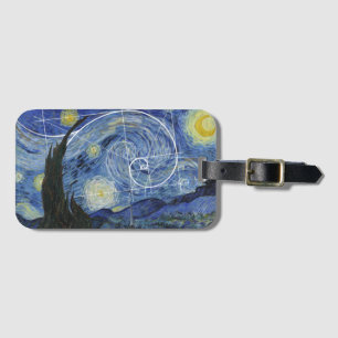 Art Meets Math, Van Gogh trifft Fibonacci Card Gepäckanhänger