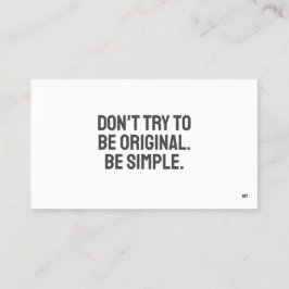 ART Minimalistische Visitenkarte