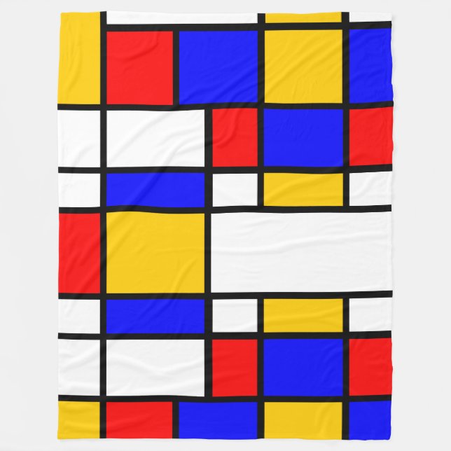 Art Mondrian Fleecedecke (Vorderseite)