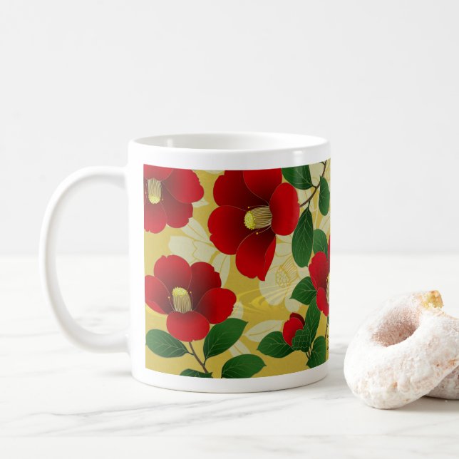 Art Mug "camellia” Kaffeetasse (Mit Donut)