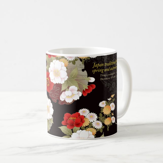 Art Mug"Spring and autumn flowers” Kaffeetasse (VorderseiteRechts)