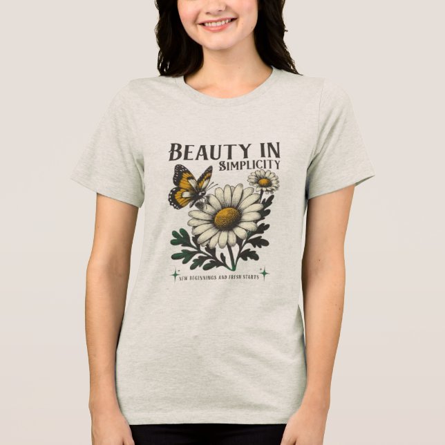 art nature beauty in simplicity Tri-Blend shirt (Vorderseite)
