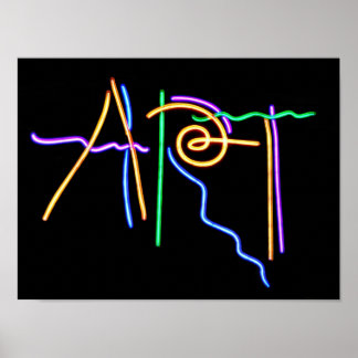 Art Neon Sign Poster