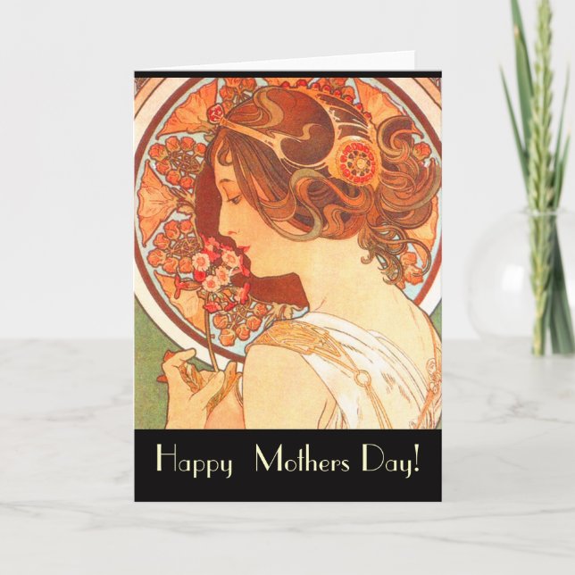 Art New Lady Mothers Day Card Karte (Vorderseite)