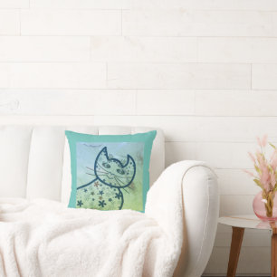 Art,Niedlich Cat Clipart Throw Kissen