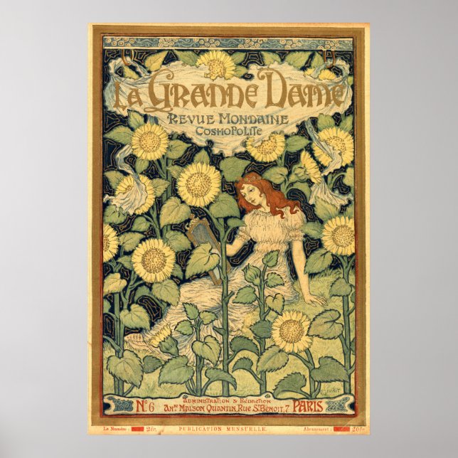 Art Nouveau 1893 Cover by Eugène Grasset Poster (Vorne)