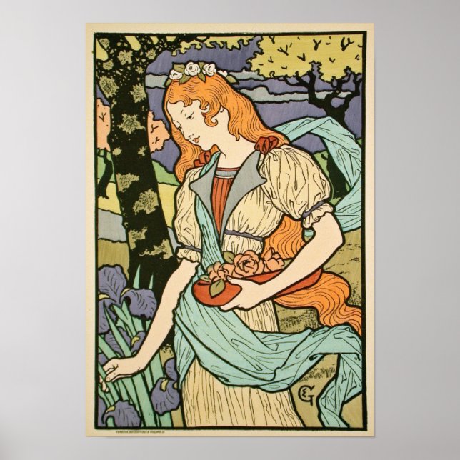 Art Nouveau 1893 von Eugène Grasset Poster (Vorne)