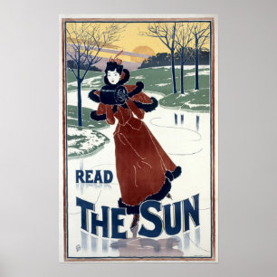 Art Nouveau 1895 The Sun und von Louis John Rhead Poster