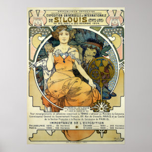 Art Nouveau 1904 Weltausstellung von Alphonse Much Poster