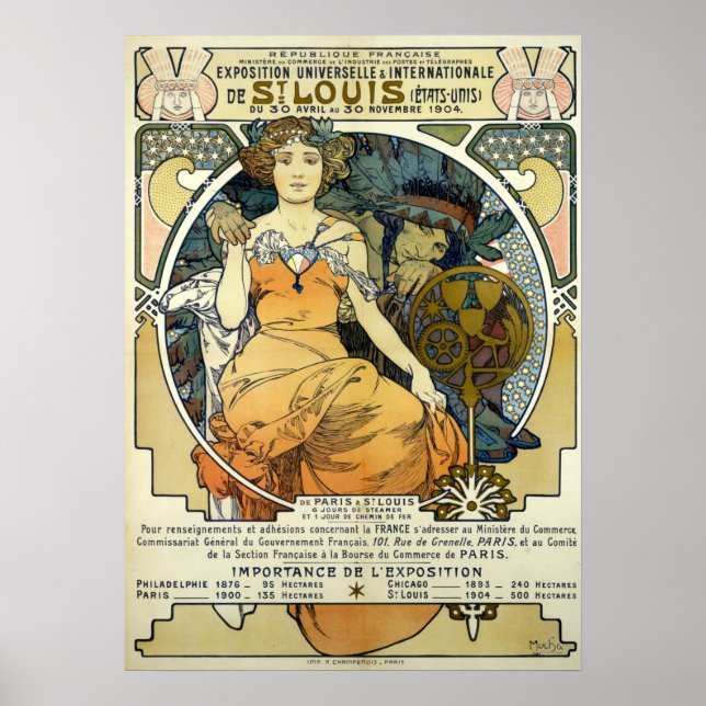 Art Nouveau 1904 World's Fair by Alphonse Mucha Poster (Vorne)