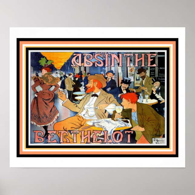 Art Nouveau Absinthe Berthelot Poster 16 x 20 (Vorne)